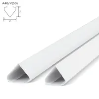 Рейка A40V V-образный дизайн белый матовый