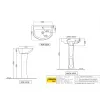 Раковина Essco Elements ECS-WHT-801 Белая с пьедесталом