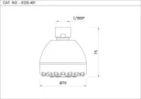 Лейка верхнего душа Essco EOS-CHR-491 Хром