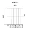 Грильято GL-15 Жалюзи ячейка 86x300, высота 37 мм, ширина 15 мм, графит матовый