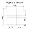 Грильято Нестандартная ячейка Модель 4 ячейка 180х60мм, окраска по RAL, высота 30 мм, ширина 5 мм