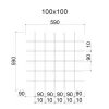 Грильято ячейка 100x100, высота 40 мм, ширина 10 мм, черный