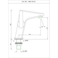 Кран для раковины Essco Orbit ORB-CHR-105123 Хром