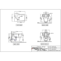 Биде настенное Essco Aspire AIS-WHT-101153 Белое
